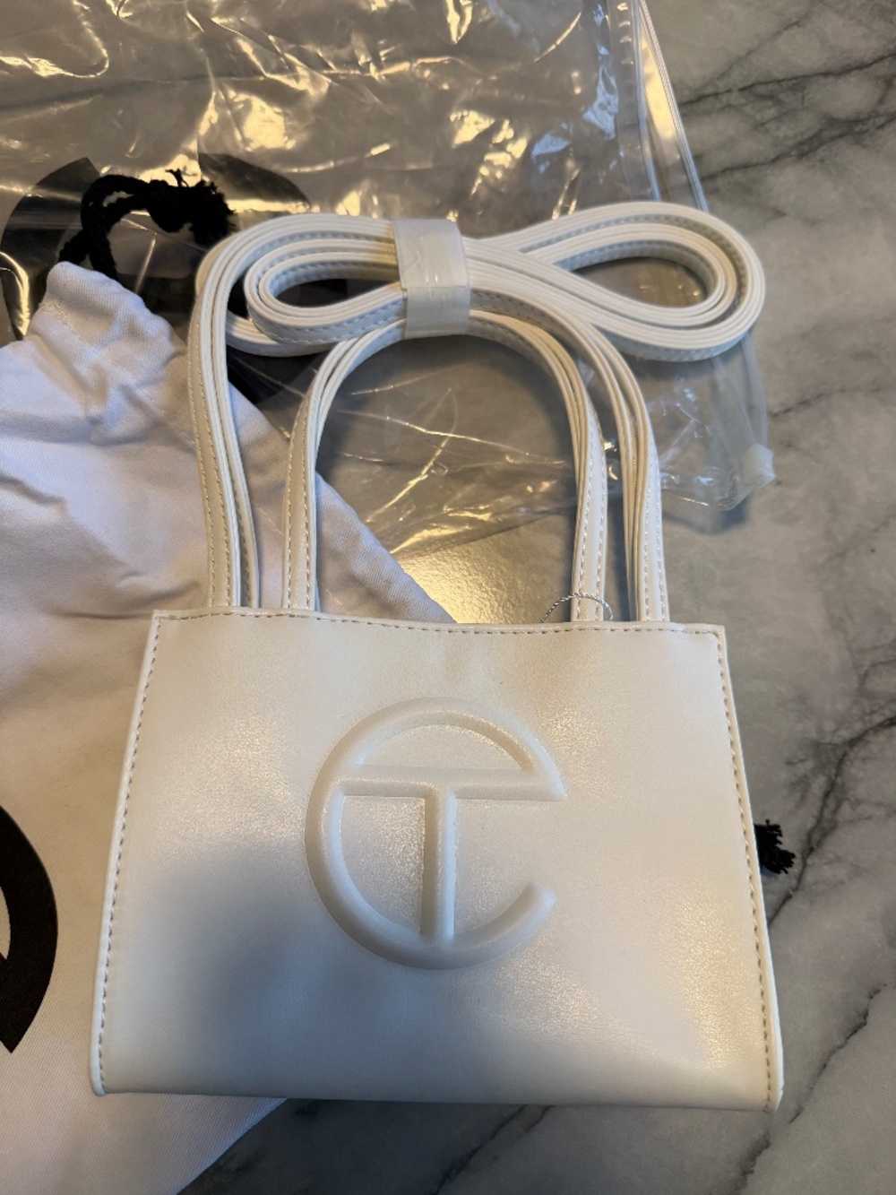 Brand New Telfar Mini Shopping Bag, White